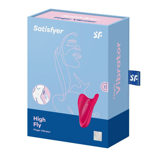Вібратор-метелик на палець, червоний Satisfyer High Fly Red