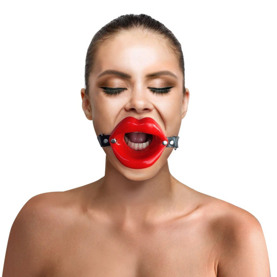 Кляп-розширювач у формі губ на шкіряному ремінці Gag Lips