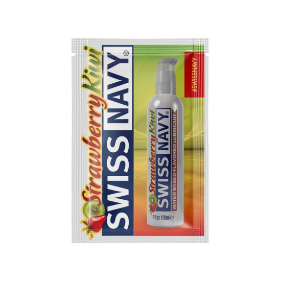 Пробник лубриканта з ароматом полуниці та ківі Swiss Navy Strawberry Kiwi, 5 ml