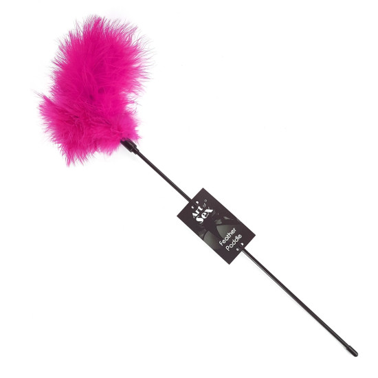 Щекоталка с пером молодого индюка, темно-розовая Art of Sex Feather Paddle