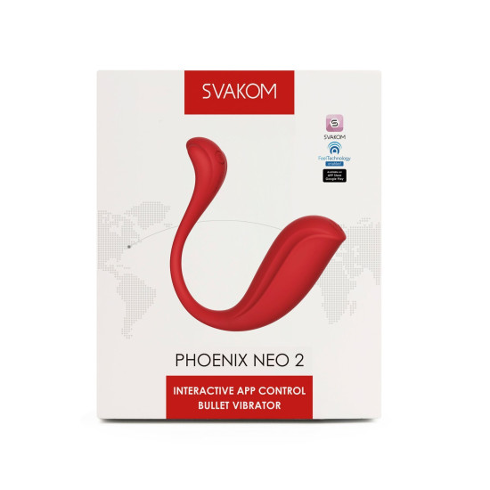 Інтерактивне віброяйце, червоне Svakom Phoenix Neo 2, Red