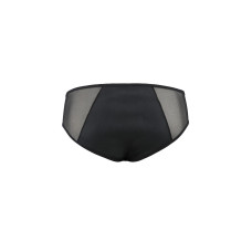 Мужские слипы на молнии из экокожи и сетки, черные Passion 042 Slip Timmy Black, S/M