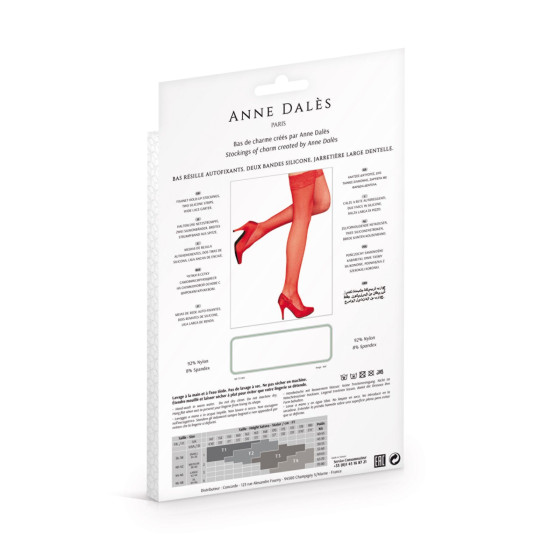 Червоні панчохи Anne De Ales CAMILLA T2 Red