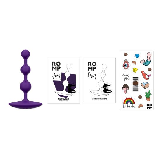 Силиконовые анальные бусы, макс. диаметр 2,6 см Romp Amp Dark Purple