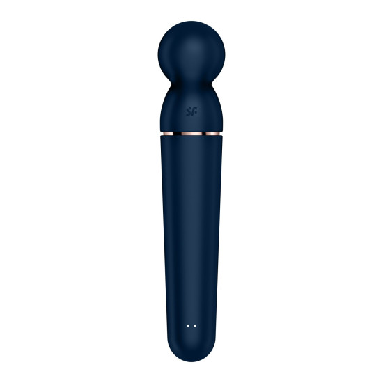 Мощный беспроводной вибромассажер, сине-золотой Satisfyer Planet Wand-er Blue/Rosegold