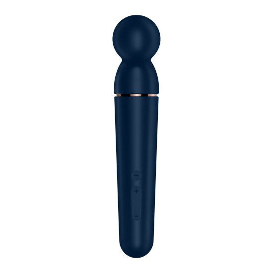 Мощный беспроводной вибромассажер, сине-золотой Satisfyer Planet Wand-er Blue/Rosegold