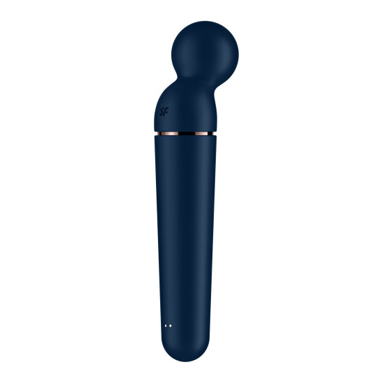Мощный беспроводной вибромассажер, сине-золотой Satisfyer Planet Wand-er Blue/Rosegold