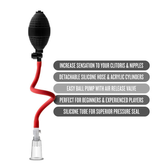 Вакуумная помпа для клитора, чёрная Temptasia by Blush Beginner's Clitoral Pumping System Black