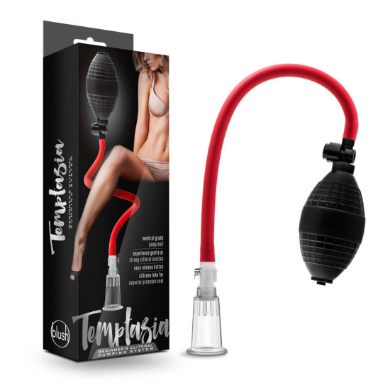 Вакуумная помпа для клитора, чёрная Temptasia by Blush Beginner's Clitoral Pumping System Black
