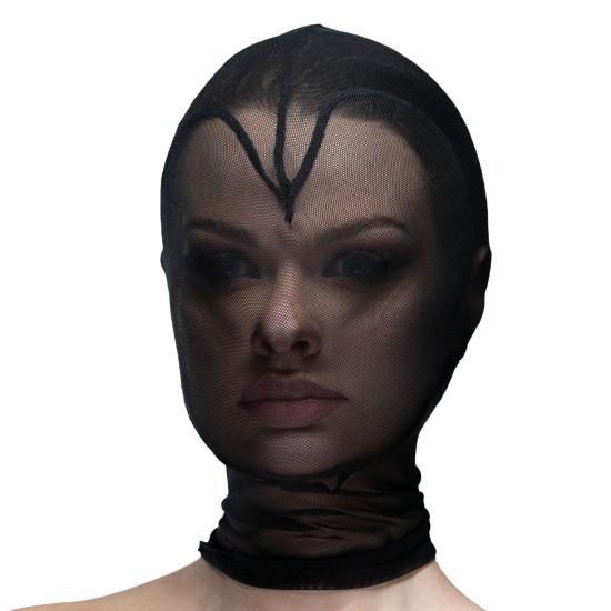 Маска-серце з сітки з повністю закритим обличчям, чорна Feral Feelings Hearts Mask Black/Black