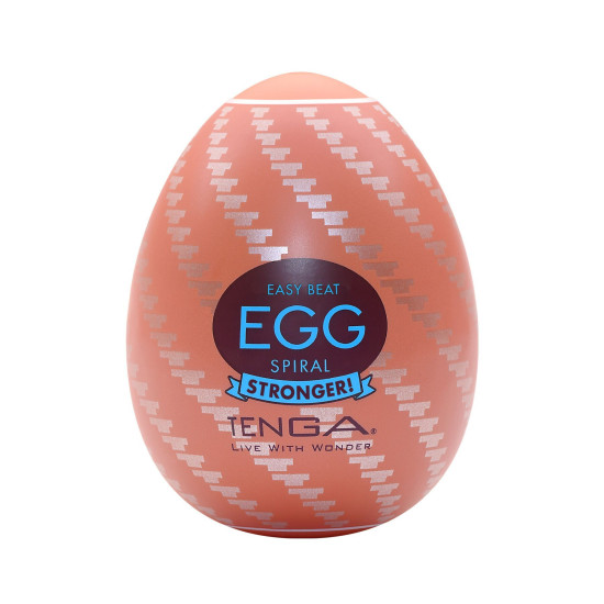 Мастурбатор-яйцо из плотного TPE и пробник лубриканта 5 ml Tenga Egg Spiral