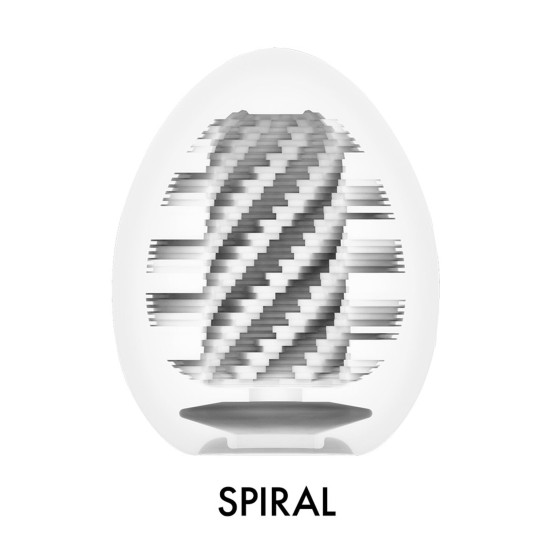 Мастурбатор-яйцо из плотного TPE и пробник лубриканта 5 ml Tenga Egg Spiral