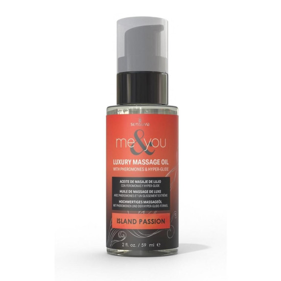 Массажное масло с ароматом дикого маракуйя и островной гуавы Sensuva Me&You Island Passion, 59 ml