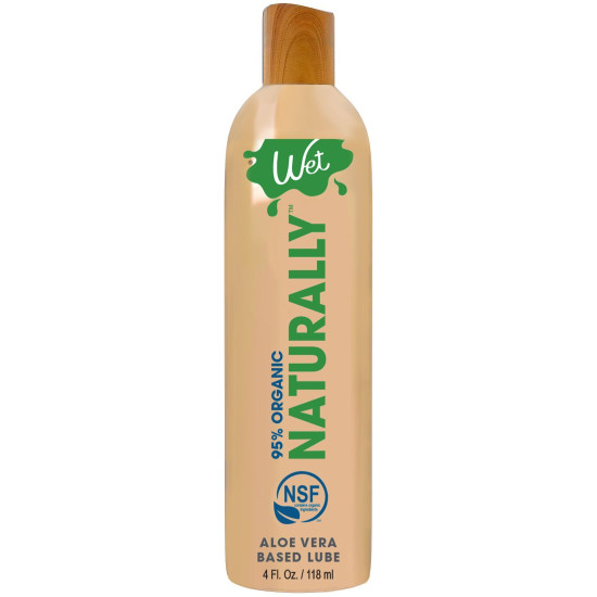 Веганська змазка на водній основі з екстрактом алое Wet Naturally, 118 ml
