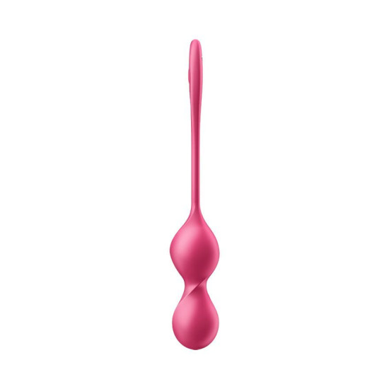 Вагинальные смарт-шарики с вибрацией, 86 г, пульт ДУ, красные Satisfyer Love Birds 2 Connect App Red