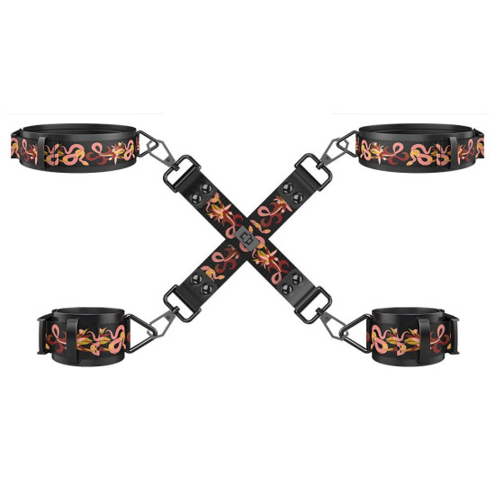 БДСМ-набір «Квітучий змій», 7 предметів Lockink The Flowering Serpent Bondage Set 7pcs