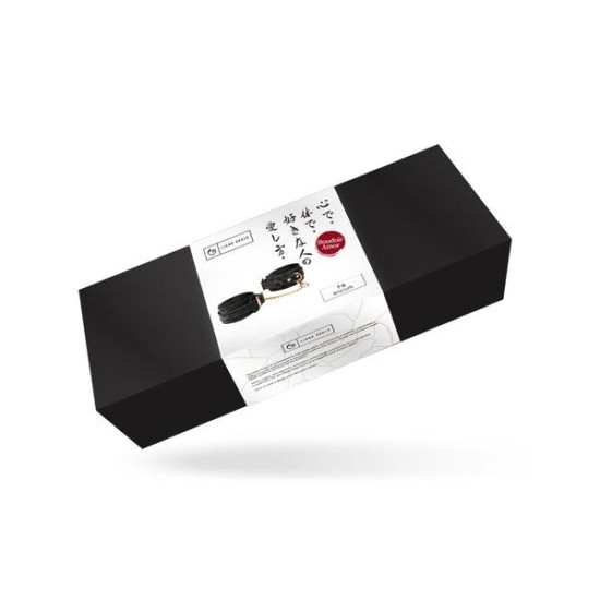 Кожанные БДСМ наручники, черные Liebe Seele Boudoir Amor Wrist Cuffs, Black