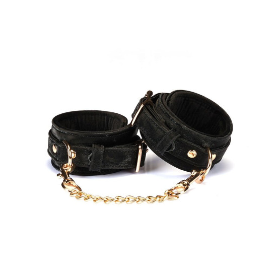 Кожанные БДСМ наручники, черные Liebe Seele Boudoir Amor Wrist Cuffs, Black