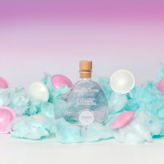 Масажне масло з розігрівальним ефектом і смаком цукрової вати EXSENS With Love Cotton Candy, 50 мл