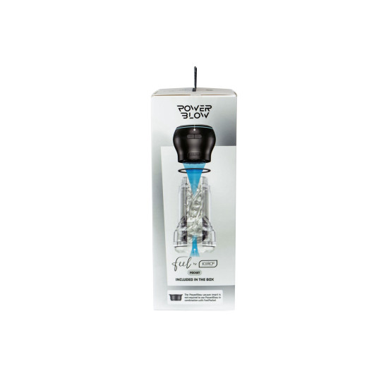Мастурбатор с всасывающей интерактивной насадкой PowerBlow Kiiroo Feel Pocket Crystal PowerBlow Combo Set