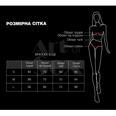 Сексуальне лаковане боді, чорне Art of Sex Josephine, M