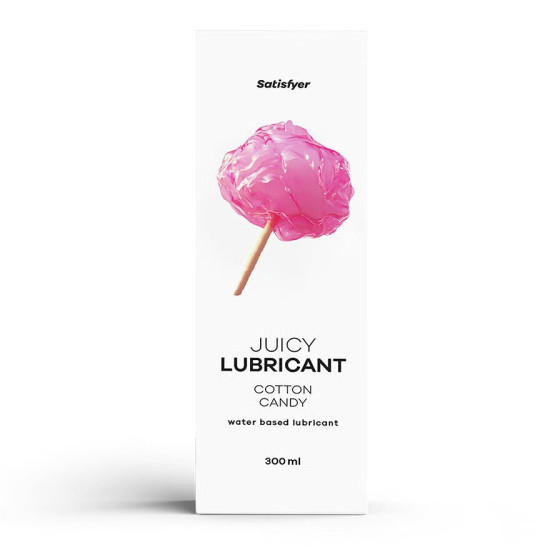 Лубрикант на водній основі зі смаком цукрової вати Satisfyer Juicy Lubricant Cotton Candy, 300 ml