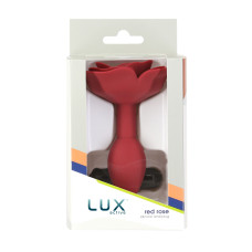 Силіконова анальна пробка з трояндою Lux Active Red Rose Silicone Anal Plug