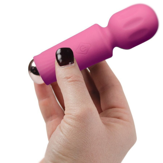 Вибромассажер, 16 режимов, розовый Rocks Off Mini Wand Peony Pink