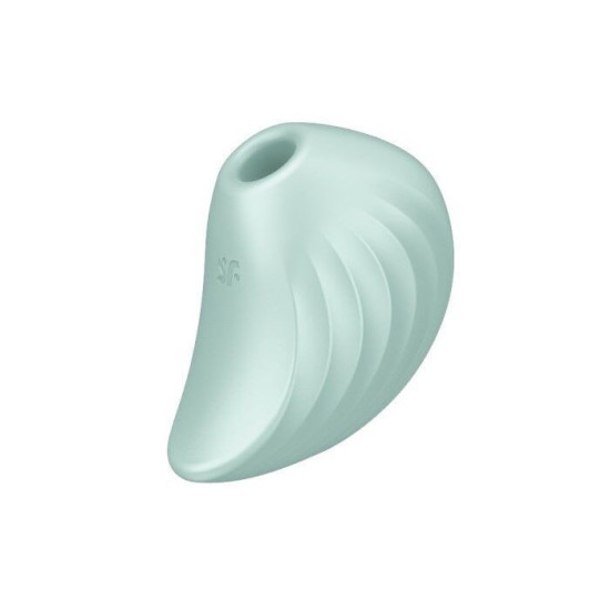 Вакуумний кліторальний стимулятор з вібрацією, м'ятний Satisfyer Pearl Diver Mint