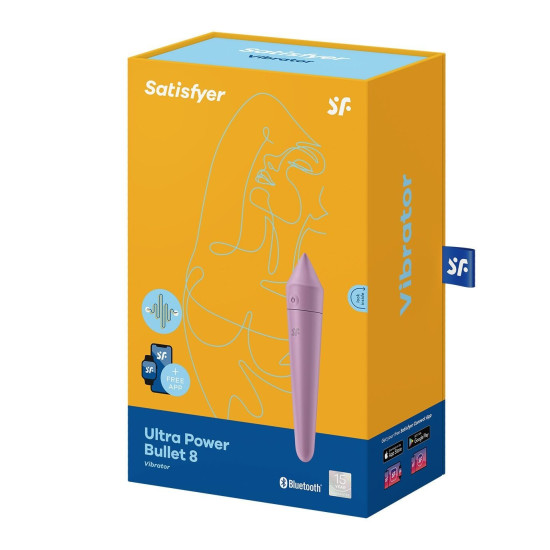 Смарт-мінівібратор, ліловий Satisfyer Ultra Power Bullet 8 Lilac