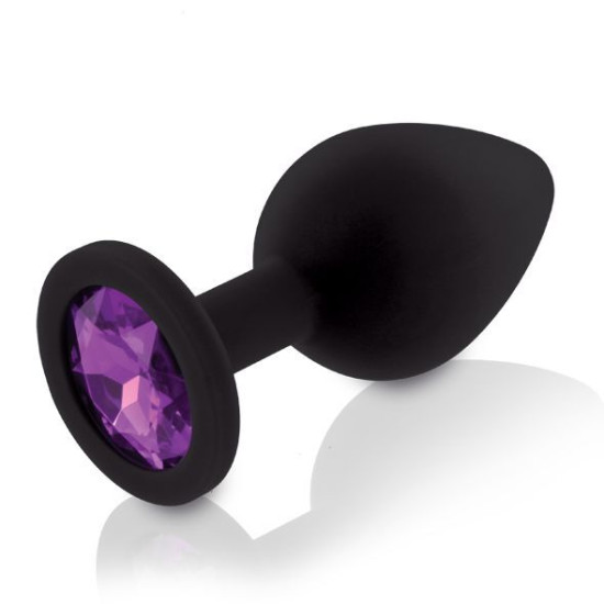 Набор силиконовых анальных пробок с кристаллом, черный Rianne S Booty Plug Set Black (мятая упаковка!!!)