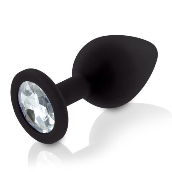 Набор силиконовых анальных пробок с кристаллом, черный Rianne S Booty Plug Set Black (мятая упаковка!!!)