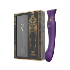 Смарт-вібратор з пульсуючою перлиною і кристалом Swarovski, фіолетовий Zalo Queen Twilight Purple
