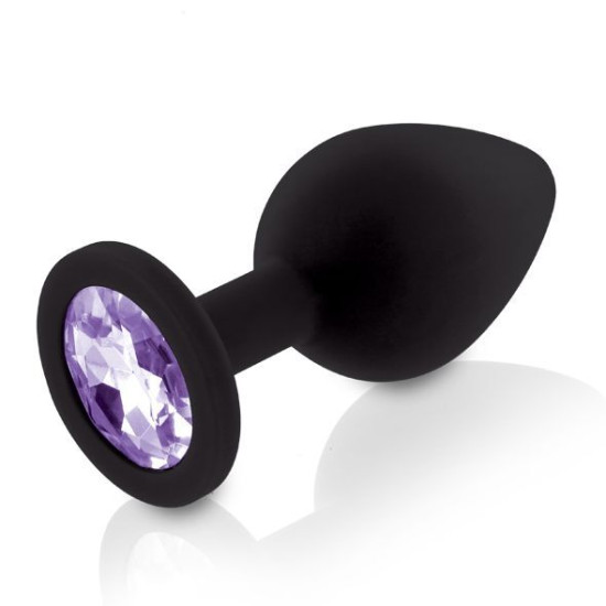 Набор силиконовых анальных пробок с кристаллом, черный Rianne S Booty Plug Set Black (мятая упаковка!!!)