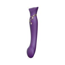 Смарт-вібратор з пульсуючою перлиною і кристалом Swarovski, фіолетовий Zalo Queen Twilight Purple