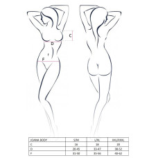 Боди монокини под латекс, черное Joana Body Black Passion, L/XL