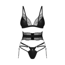 Комплект білизни Obsessive Lobellis 3-Pcs Set, M/L