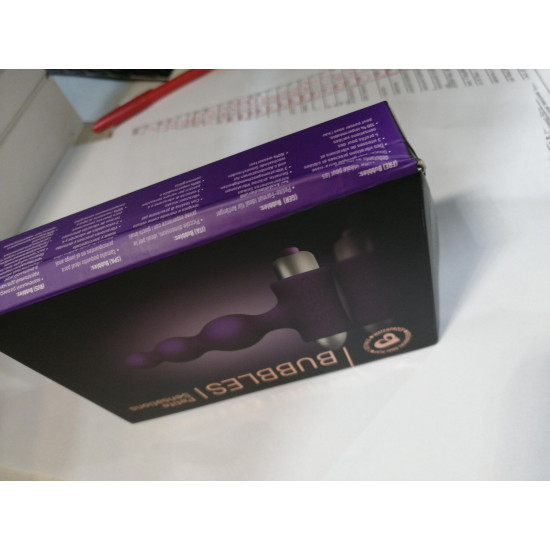 Анальный вибратор с рельефной поверхностью, фиолетовый Rocks Off Petite Sensations Bubbles Purple (мятая упаковка!!!)