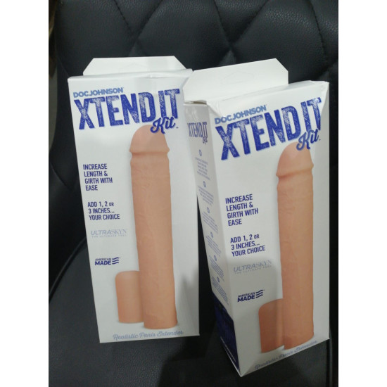 Насадка на член для збільшення розміру пом'ята упаковка Doc Johnson Xtend It Kit White
