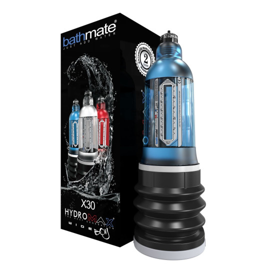 Гидропомпа для члена длиной от 12,5 до 18 см, диаметр до 5,5 см, синяя Bathmate Hydromax 7 WideBoy Blue, X30
