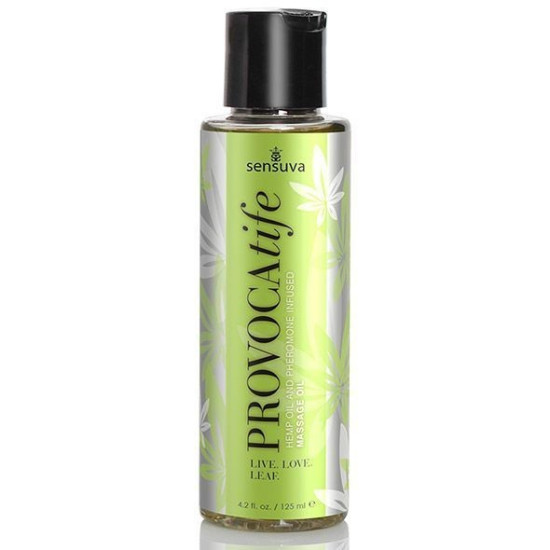 Массажное масло с феромонами и маслом конопли Sensuva Provocatife Hemp Oil Infused Massage, 125 ml