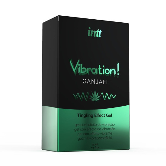 Рідкий вібратор зі смаком конопель Intt Vibration Ganjah, 15 ml