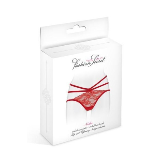 Трусы с открытой попкой, красные Fashion Secret Nadia Red