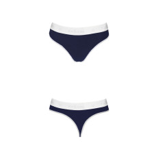 Спортивные трусики-стринги, темно-синие Passion PS007 Panties Navy Blue, L