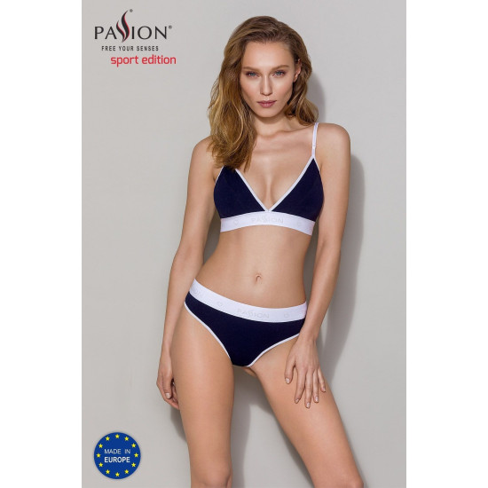 Спортивні трусики-стринги, темно-сині Passion PS007 Panties Navy Blue, L