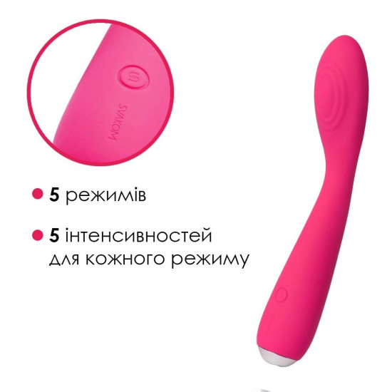 Вібратор для клітора і точки G, червоний Svakom Iris Plum Red