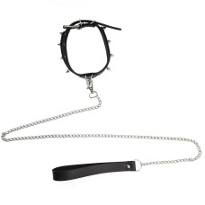 Ошейник с шипами и поводком, черный Art of Sex Collar Spikes and Leash