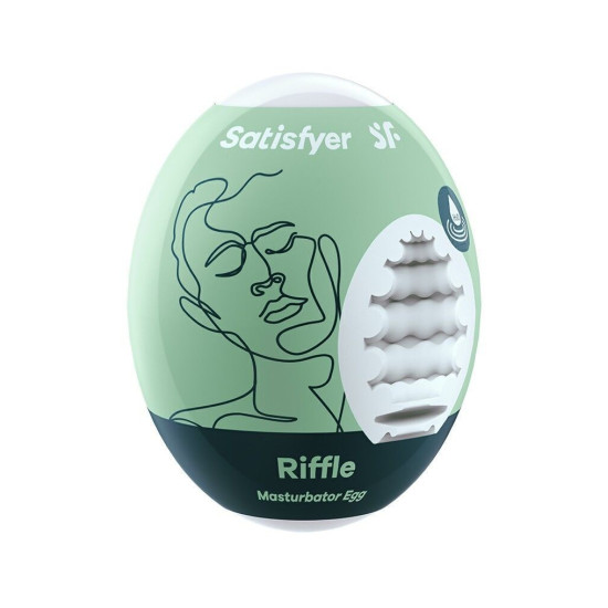 Самосмазывающееся мастурбатор-яйцо с лубрикантом, одноразовое Satisfyer Egg Riffle