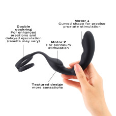 Масажер простати з ерекційним кільцем і пультом ДУ Dorcel P-Ring