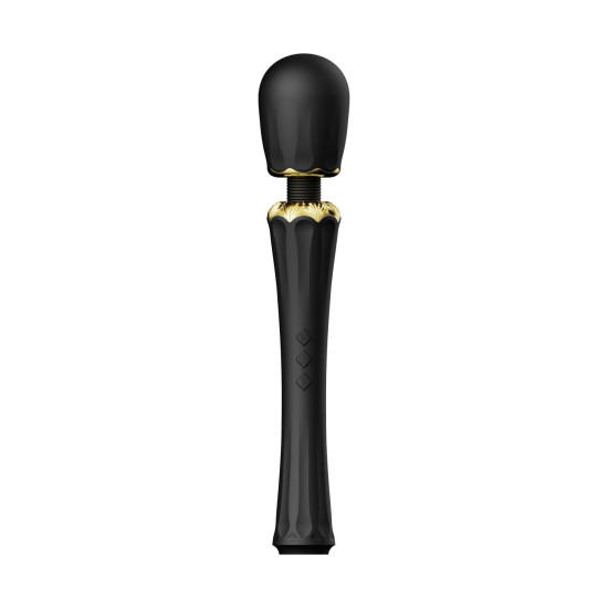 Вібромасажер з насадками, чорний Zalo Kyro Wand Obsidian Black